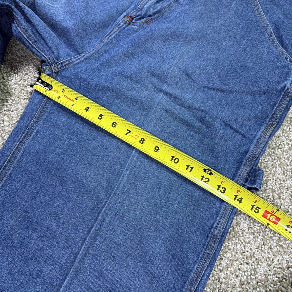 Deze Classics Y2k Jorts Carpenter Style Long Dark Wash Hiphop Baggy 38X13 - Picture 10 of 10